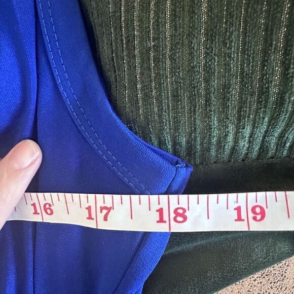 Angvns Women's Faux Wrap Colbalt Blue Midi Dress S - Picture 7 of 14